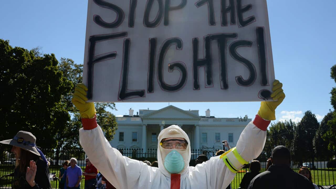 A protester in Washington
