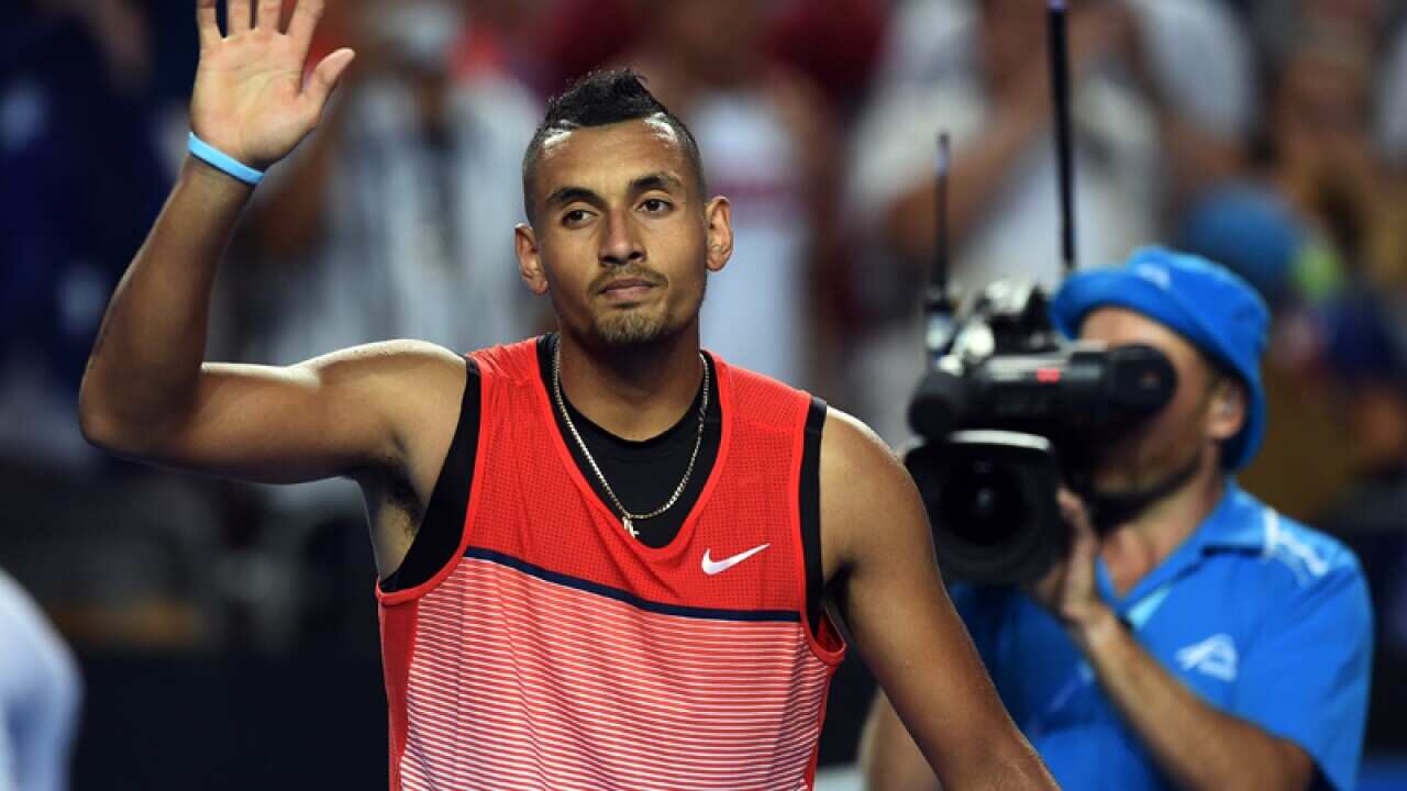 Nick Kyrgios during the Australian Open