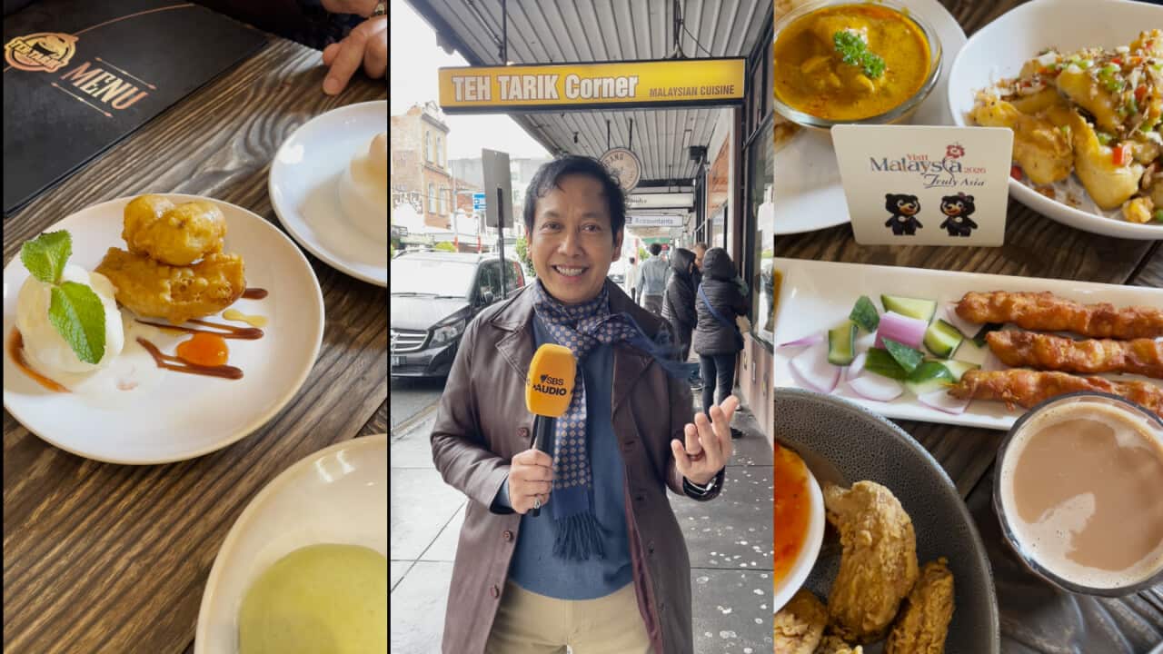 Zaini Ahmad mencuba sajian Teh Tarik Corner di Prahran, Victoria, sempena kempen Lawat Malaysia 2026.png