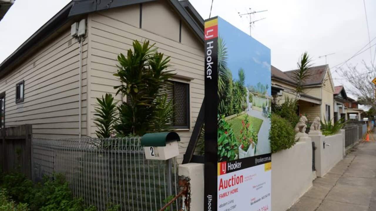 For sale sign at Tempe south of Sydney.