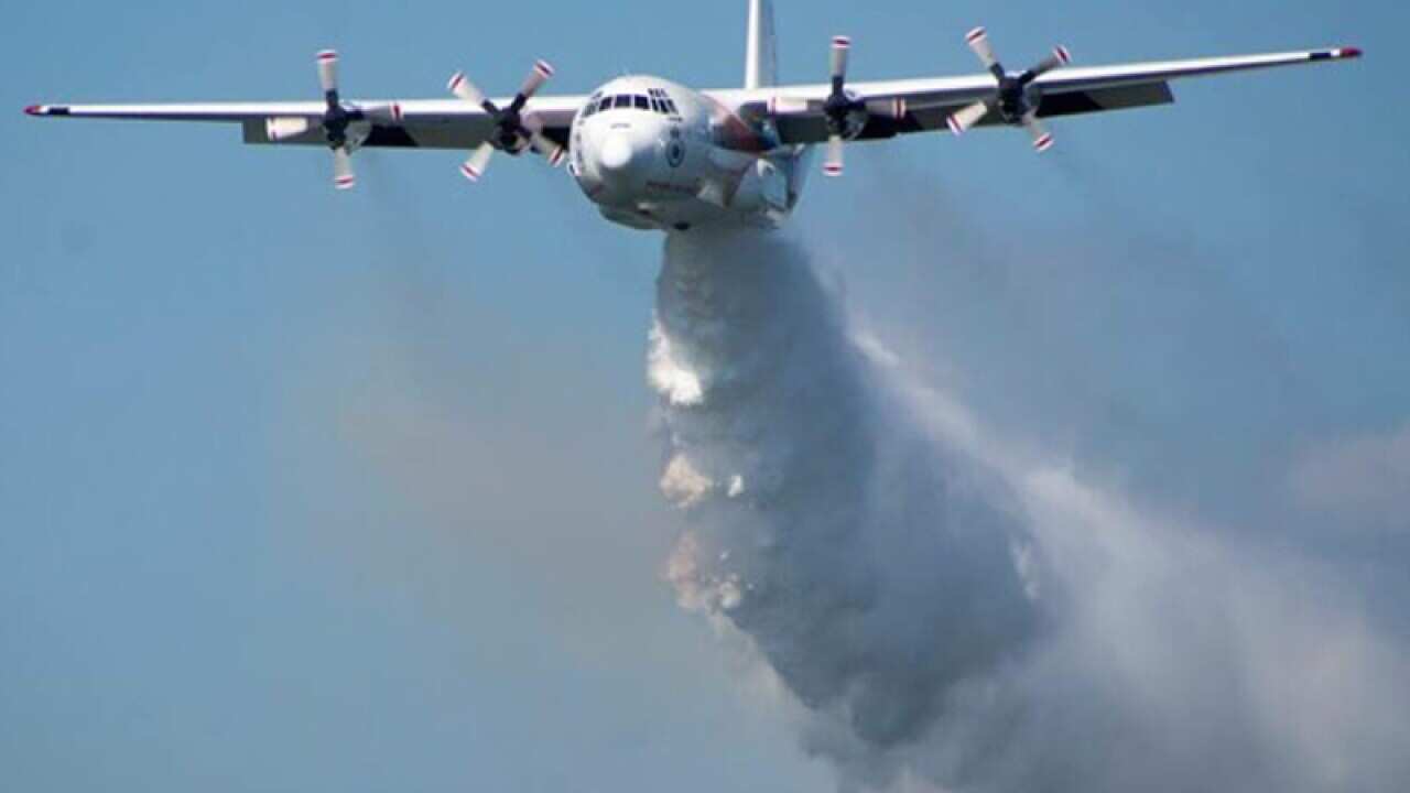 A water bombing aircraft