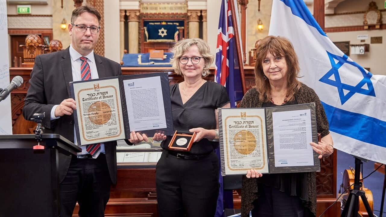 Eva Collins at the ceremony