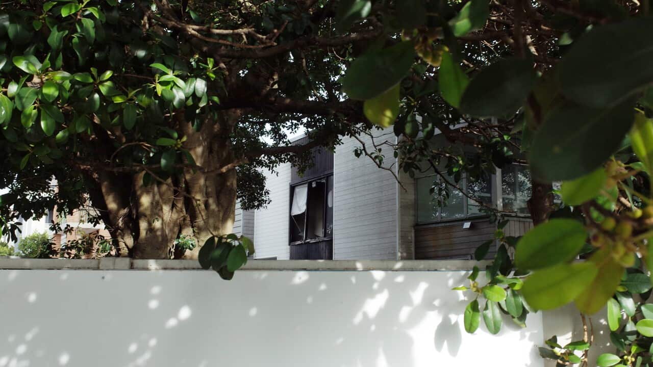 Fire damage to a building