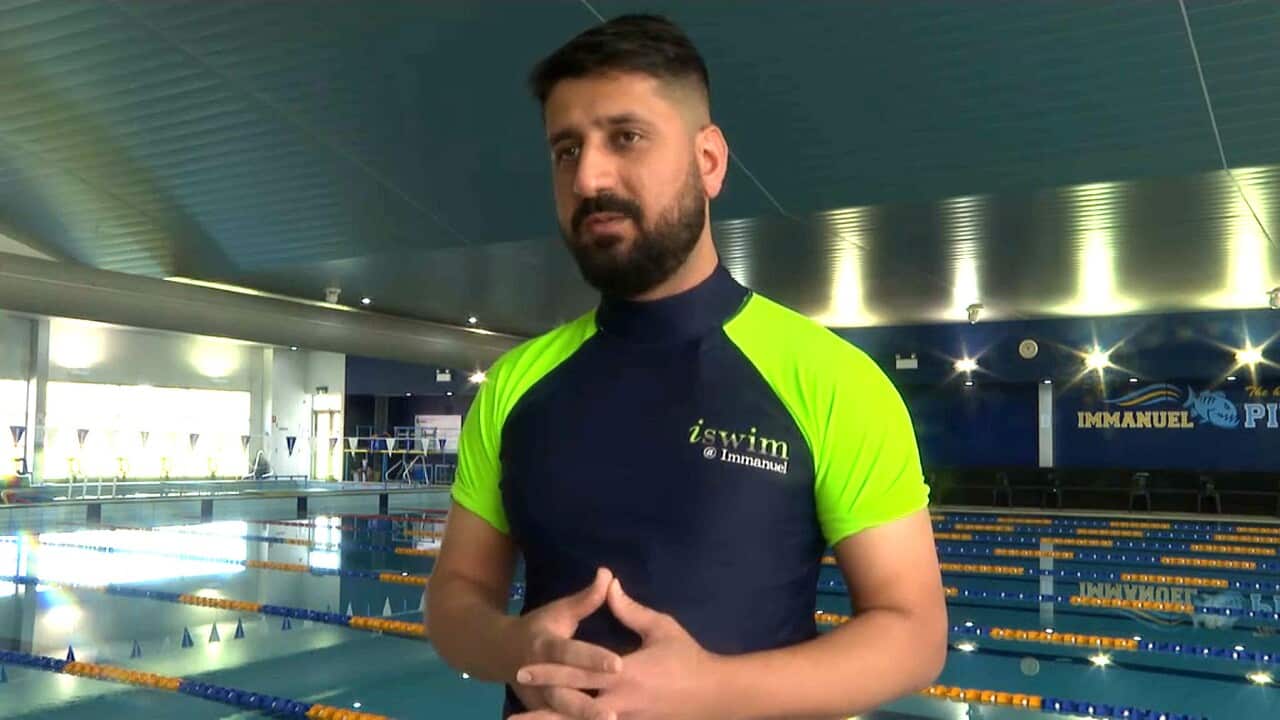Swim instructor Behzad Pourdarab