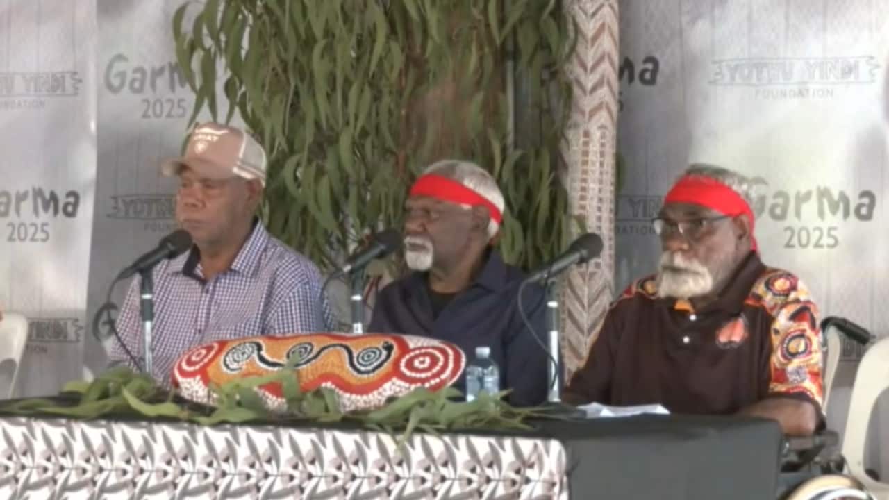 The Warlpiri Project representatives at Garma 2025
