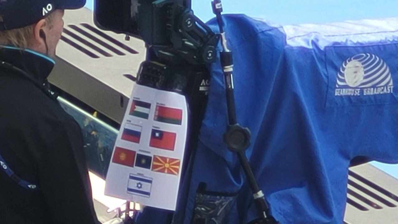 Macedonian Flag among the banned flags on AU open.jpg