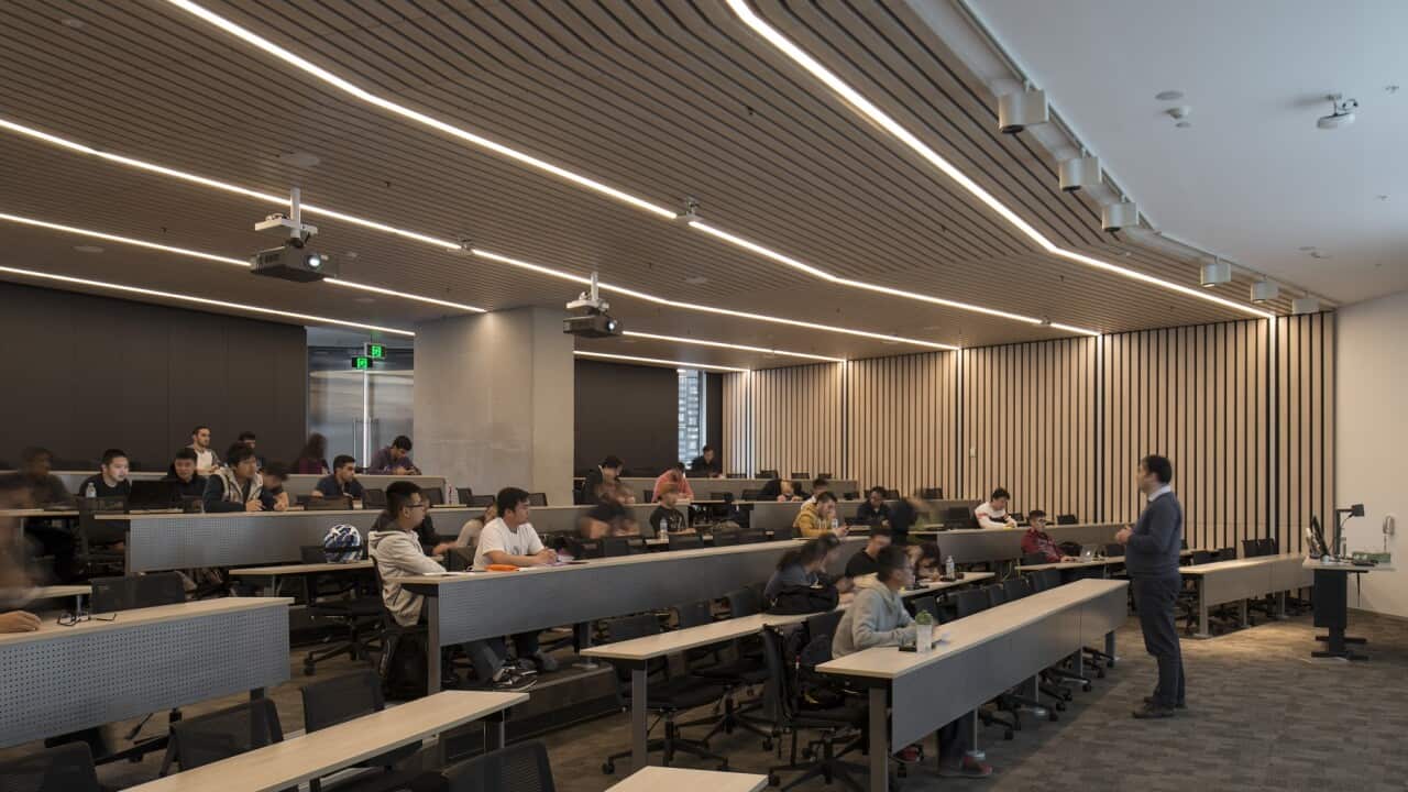 Lecture theatre. Faculty of Engineering + Information Technology, University of Technology Sydney, Sydney, Australia.