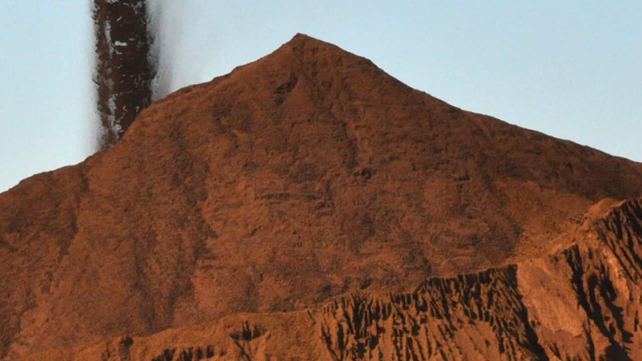 File photo of iron ore min ning