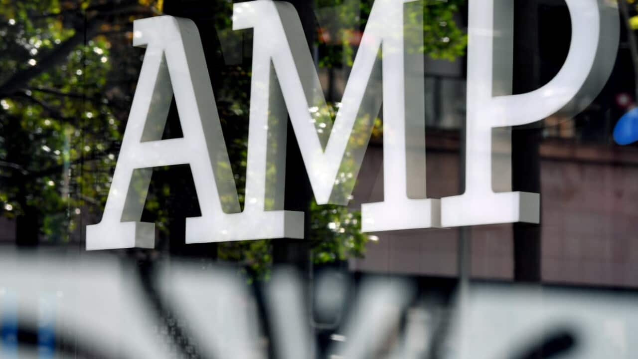 AMP Bank signage in Sydney, Saturday, May 5, 2018.