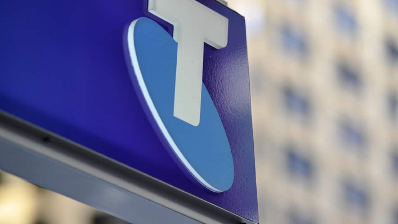 Signage at a Telstra store