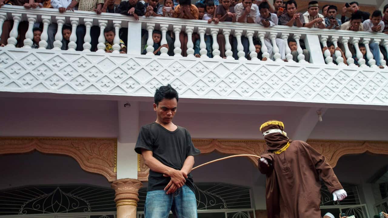 Caning as punishment in Aceh