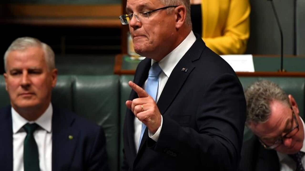 Prime Minister Scott Morrison during Question Time.