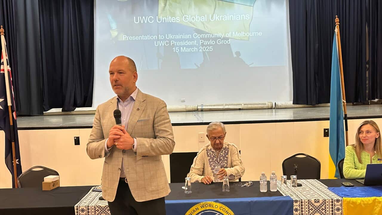 President of the Ukrainian World Congress Paul Grod, Essendon, Ukrainian House.jpg