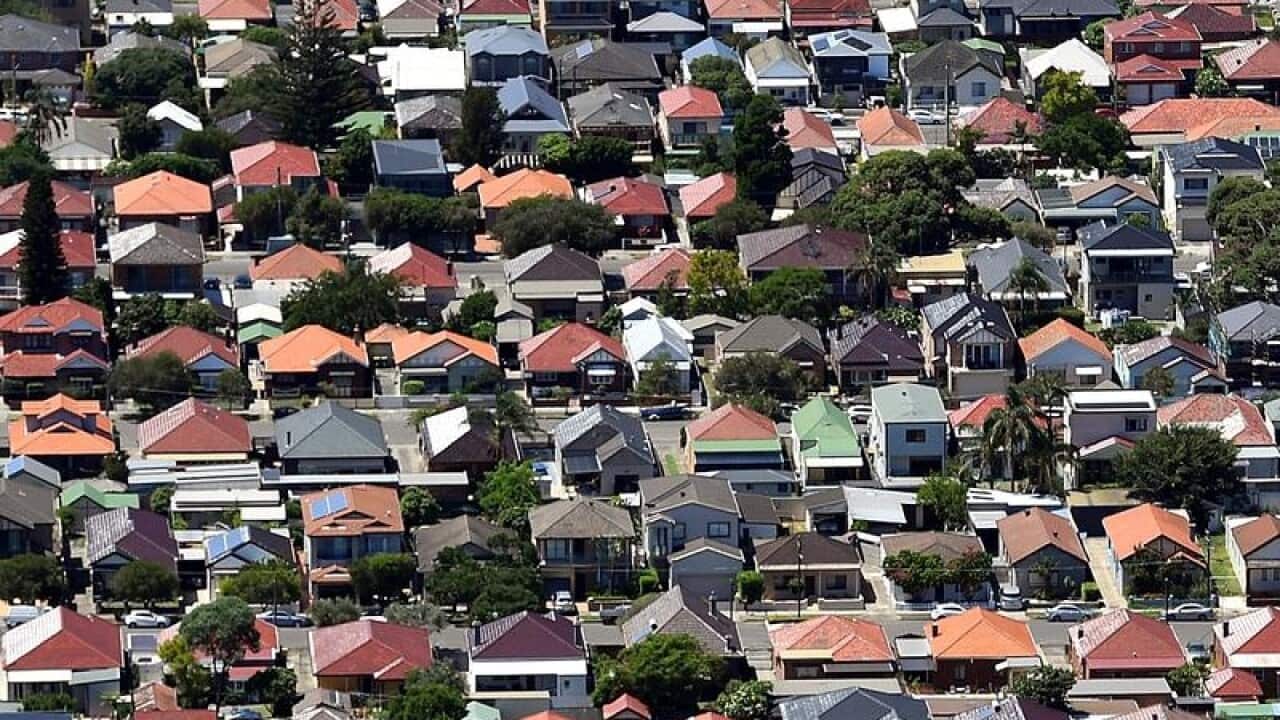 Houses located in an Australian suburb.