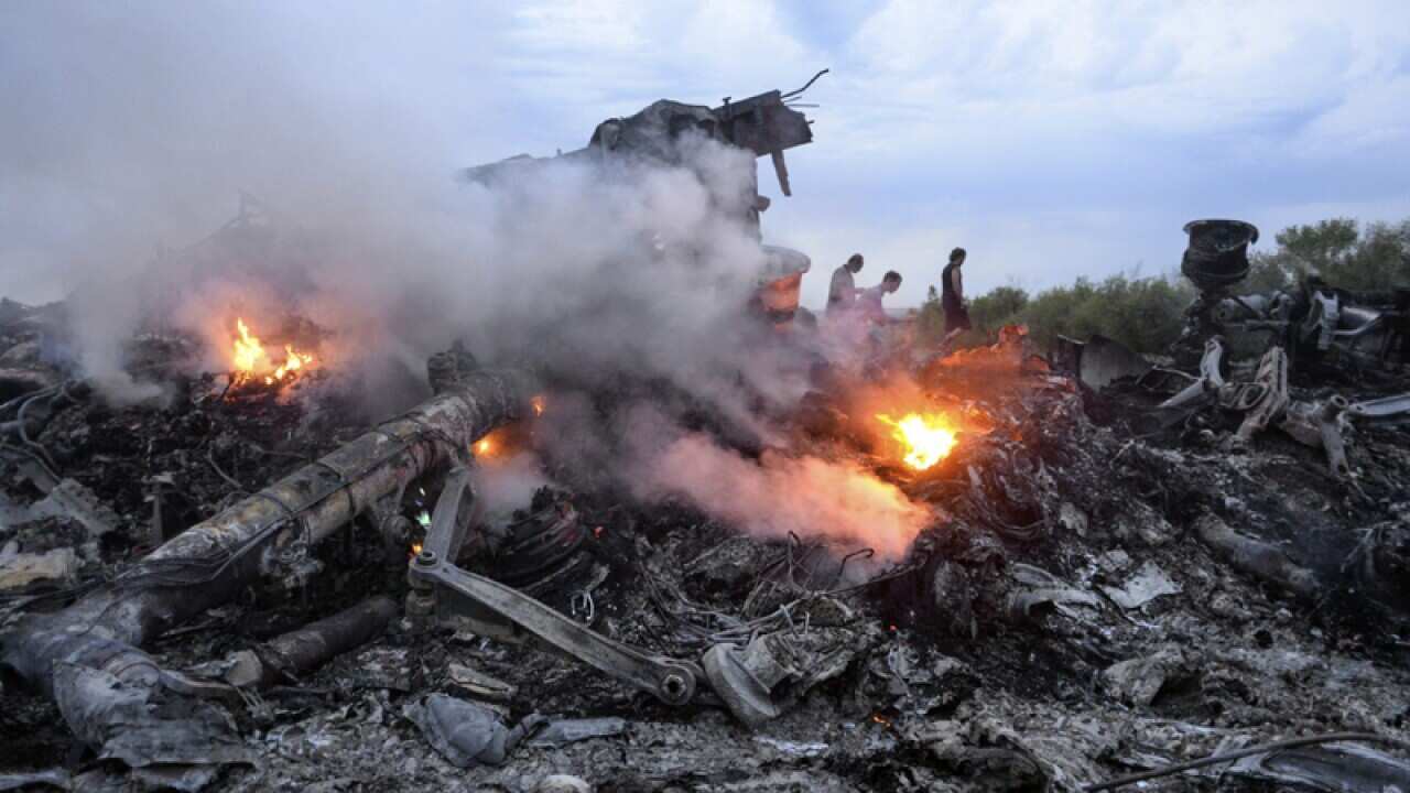 Debris from the Ukraine plane crash.