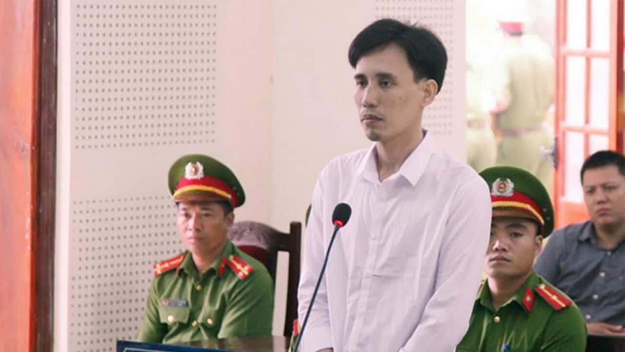 Hoàng Đức Bình tại phiên phúc thẩm ngày 14/4/2018
