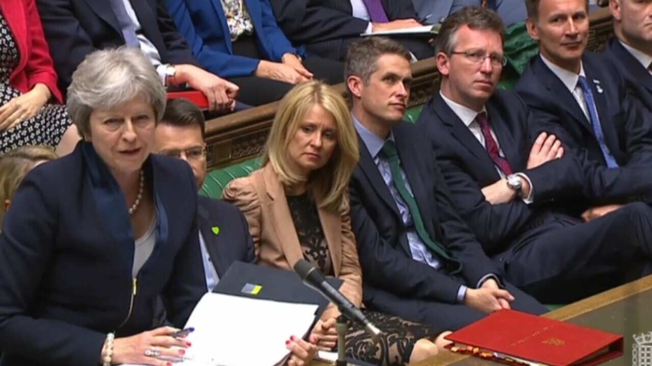 Prime Minister Theresa May speaks during Prime Minister's Questions in the House of Commons, London.. Picture date: Wednesday May 23, 2018.
