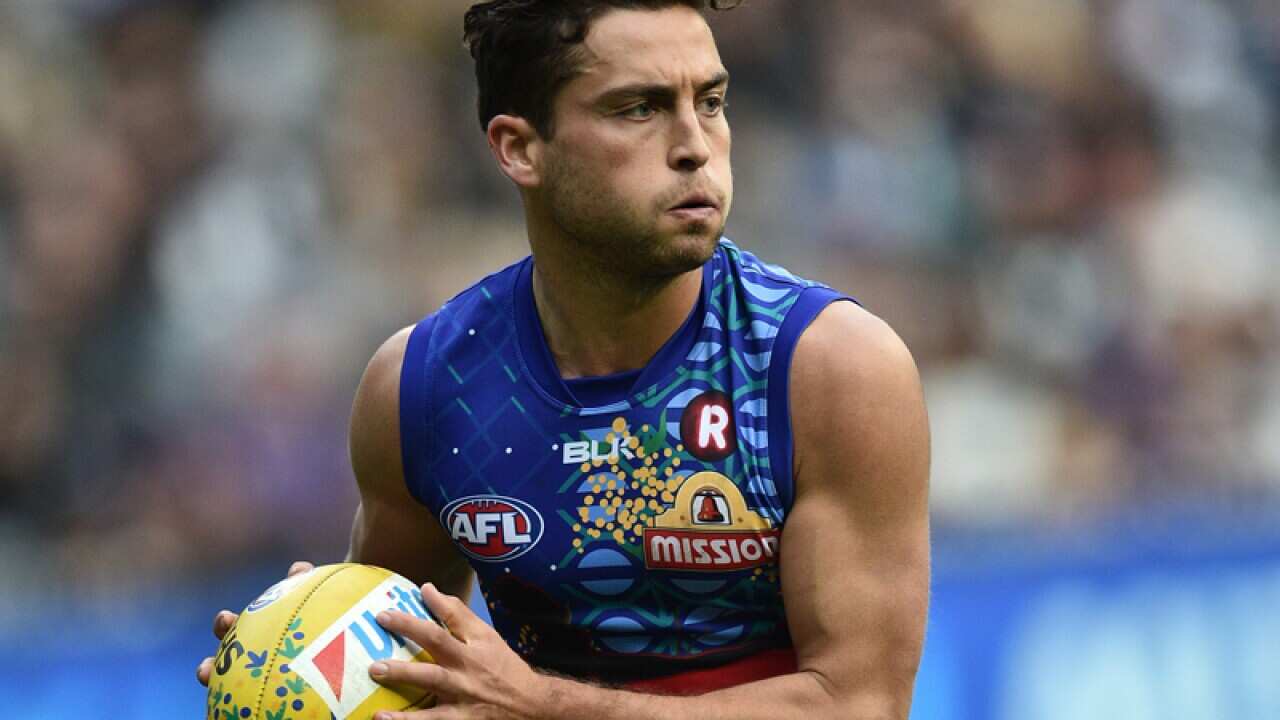 Luke Dahlhaus of the Bulldogs