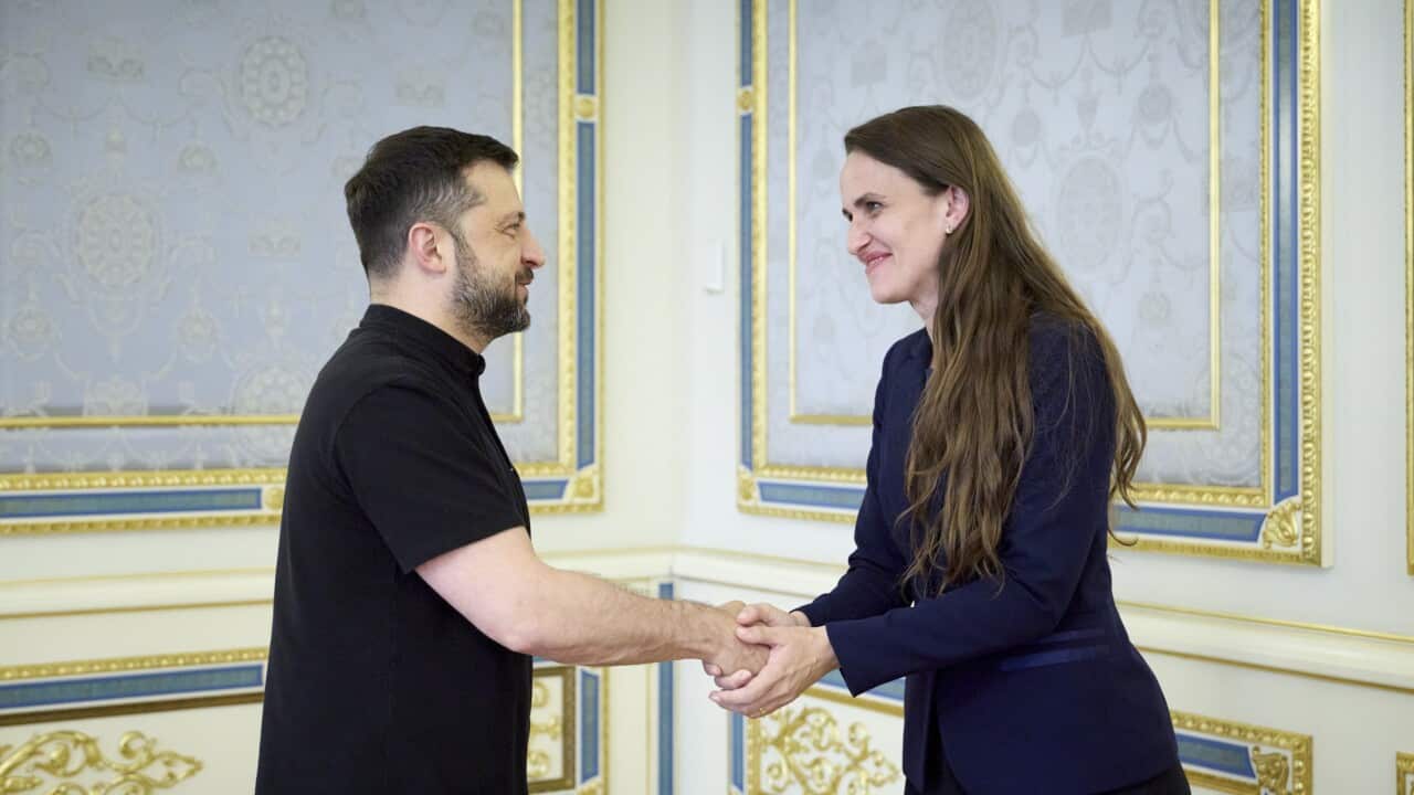 Ukraine's President Zelensky meets Romania's Foreign Minister Toiu in Kyiv