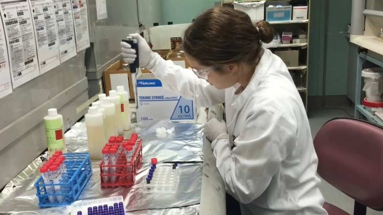 Testing waste water samples (SBS).