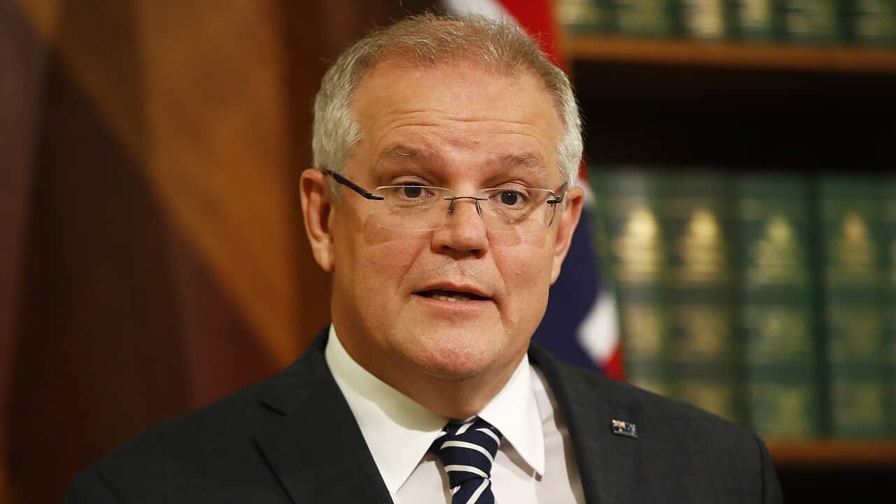 Prime Minister Scott Morrison talks to the media last week.