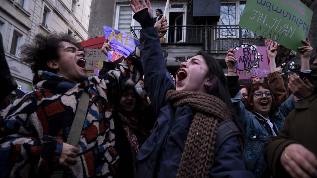 Feminist Night March Istanbul, Turkey - 08 Mar 2026