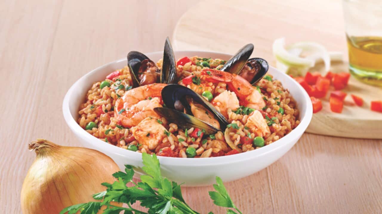 Spanish - Seafood Paella_748804890