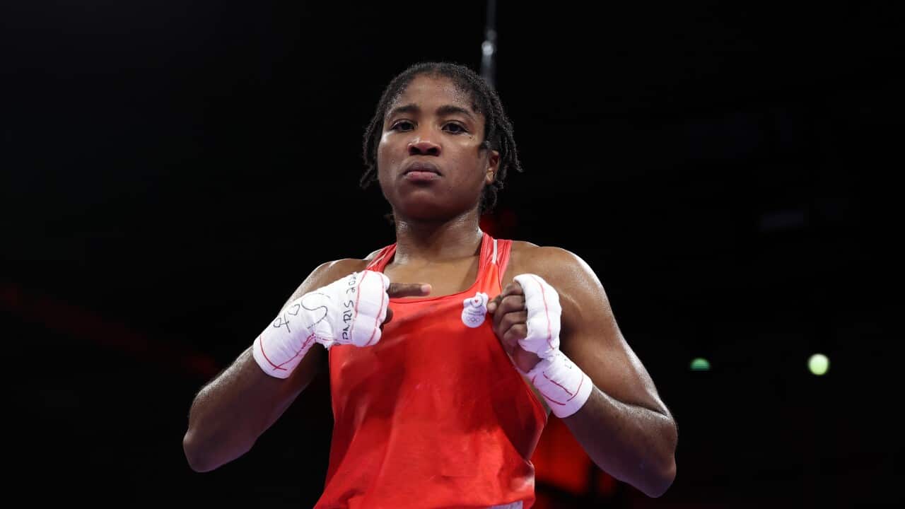 Cindy Ngamba of the Refugee Olympic Team (Getty)