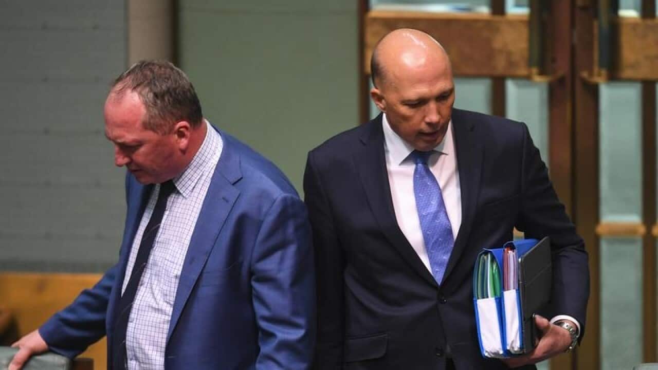 Barnaby Joyce and Peter Dutton