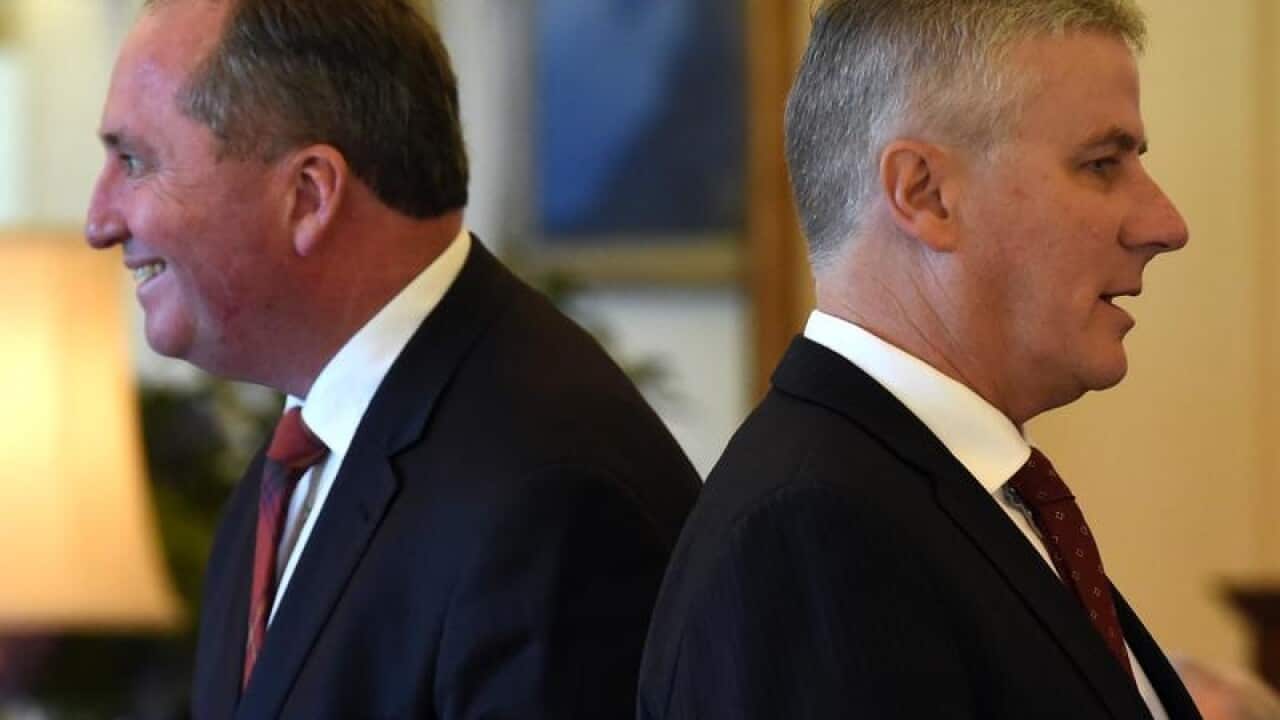 Nationals MPs Barnaby Joyce and Michael McCormack