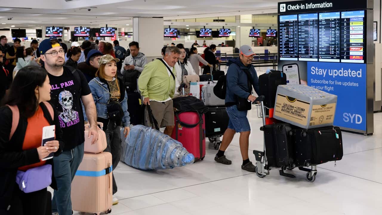 Passengers at Sydney International Airport