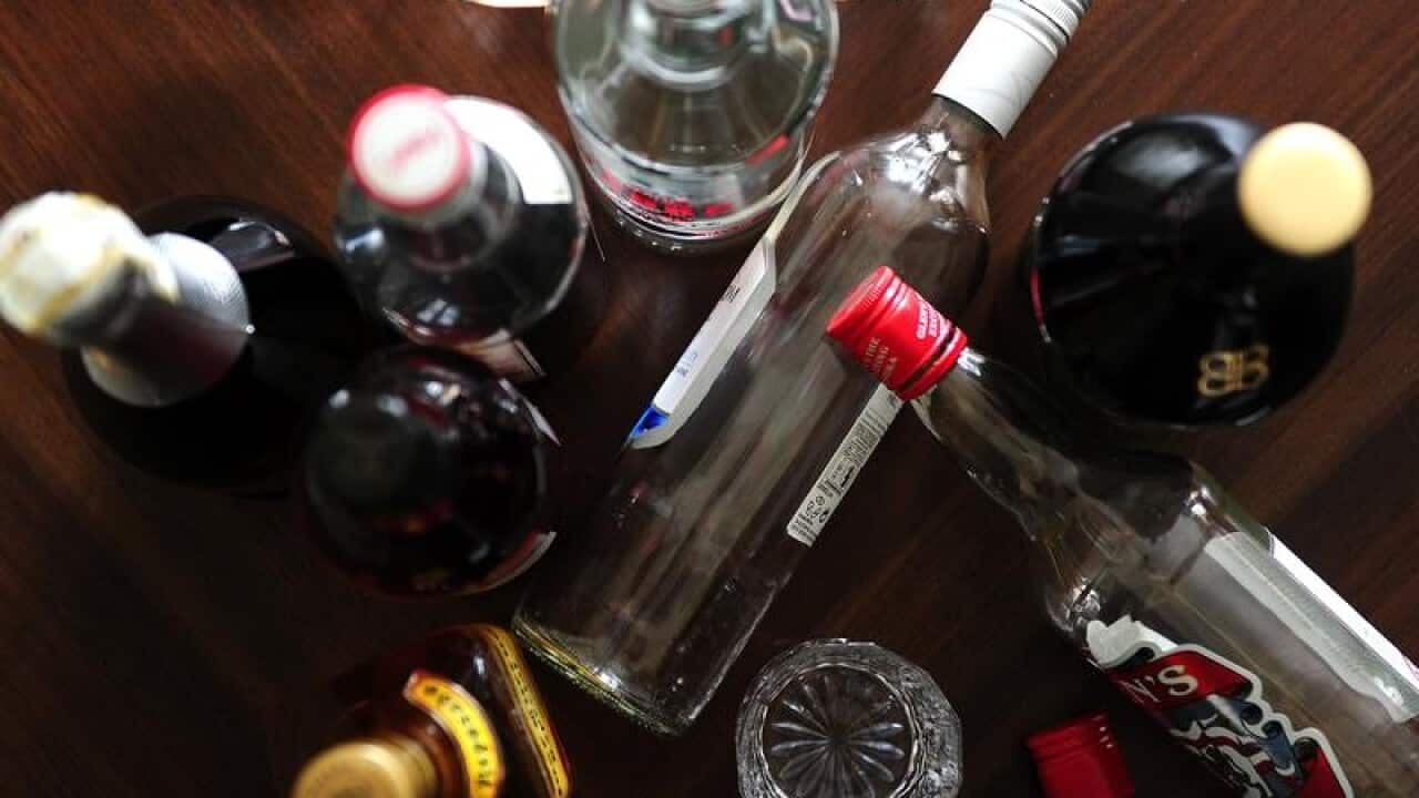 Alcohol bottles