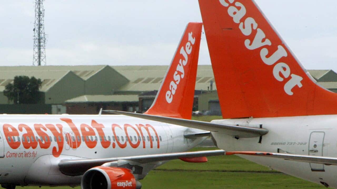 Easy Jet aircrafts at Belfast International Airport