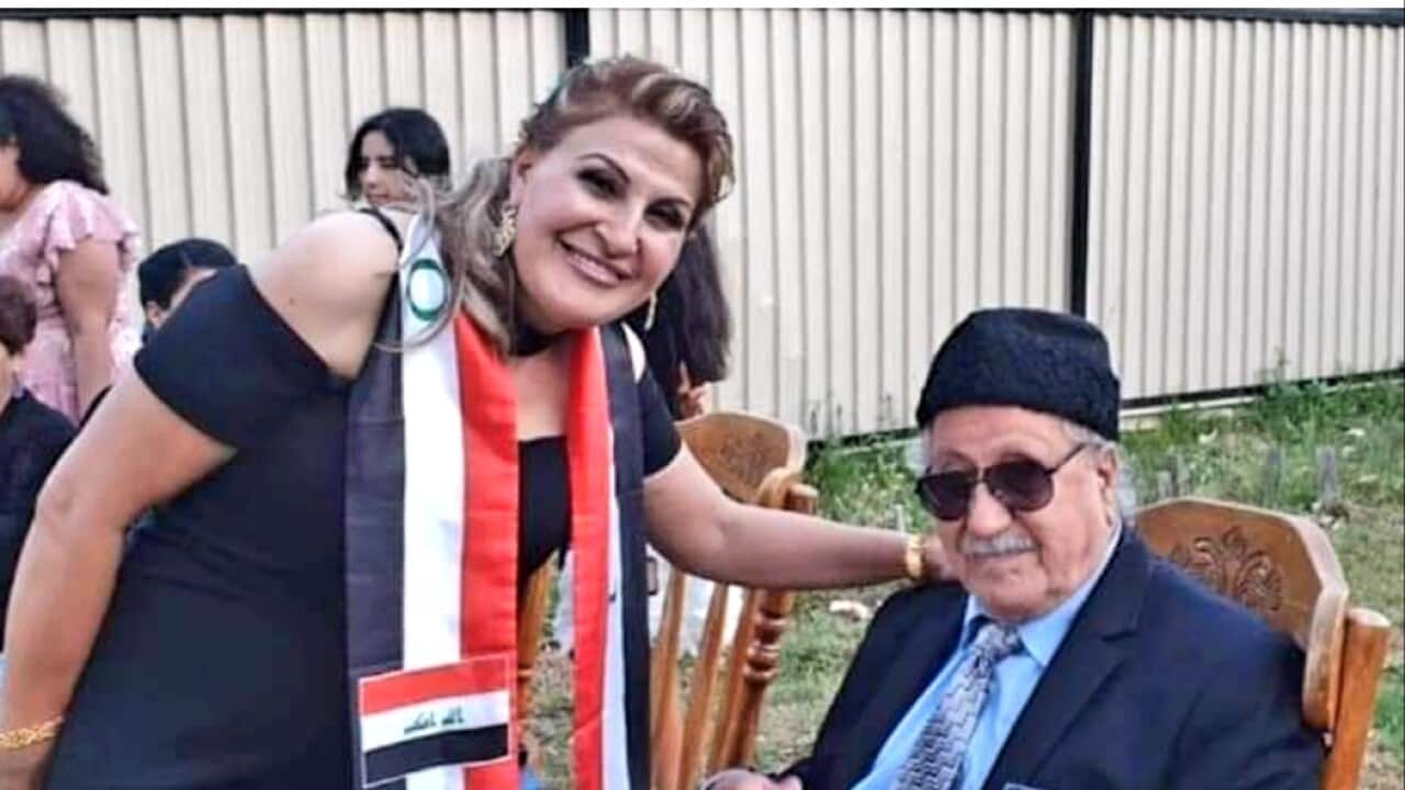 Shahlaa Shaker and her late father.