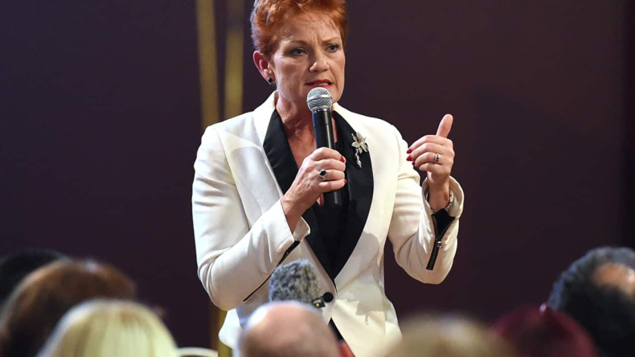 One Nation politician Pauline Hanson