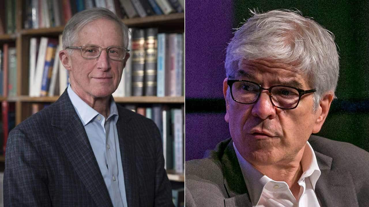 William Nordhaus, left, and Paul Romer have been awarded this year's Nobel Economics Prize.