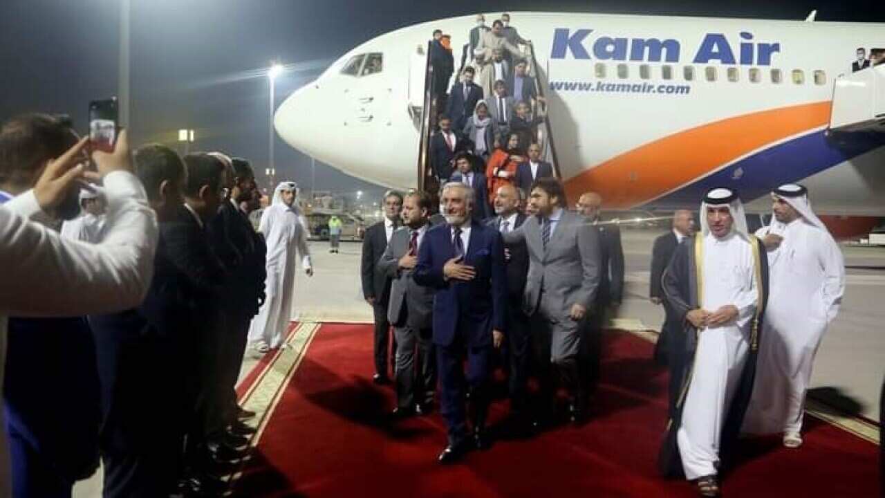 Afghan delegation for peace talks arriving in Doha