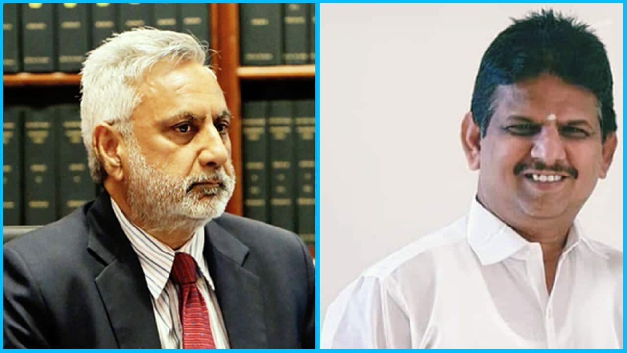 Abbas Raza Alvi, President of Indian Crescent Society of Australia (left), Anagana Babu (right)