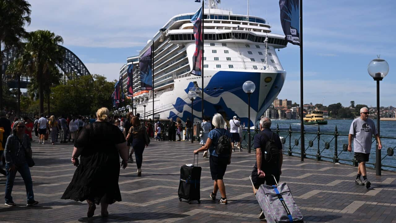 The Majestic Princess cruise ship docked in Sydney with about 800 COVID-19 positive people aboard.