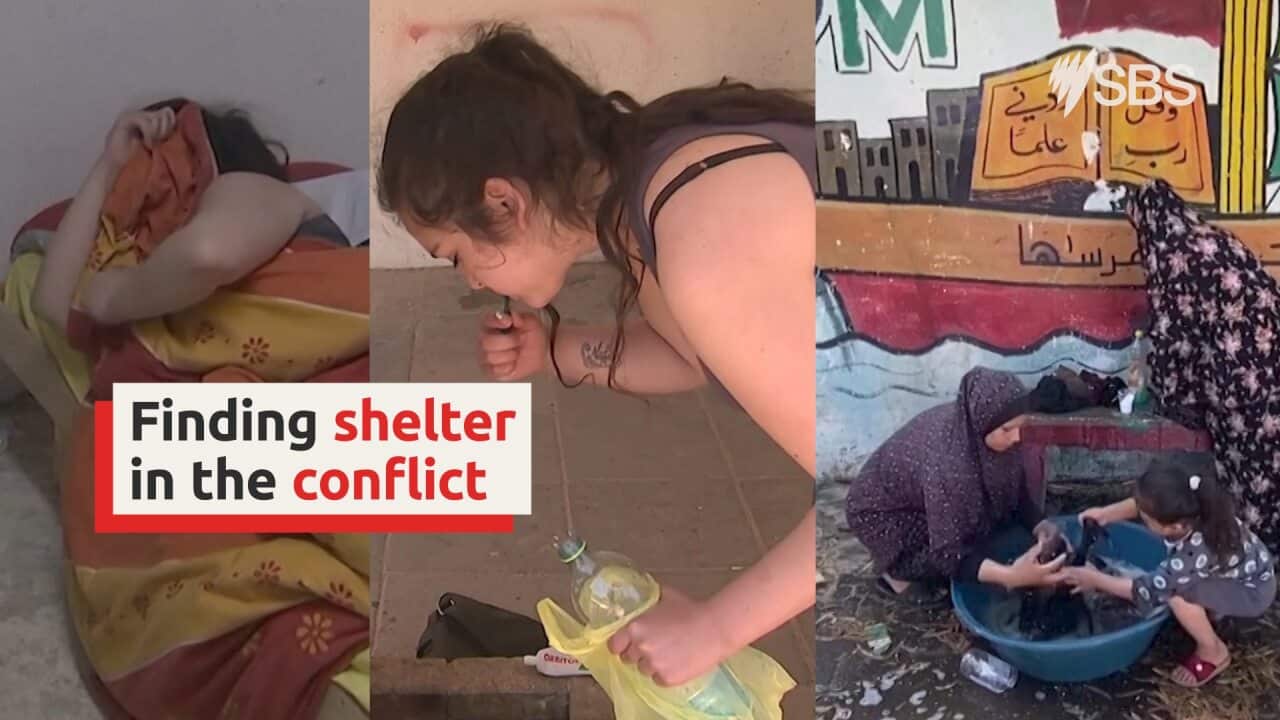The Israelis and Palestinians living in makeshift shelters as fighting escalates