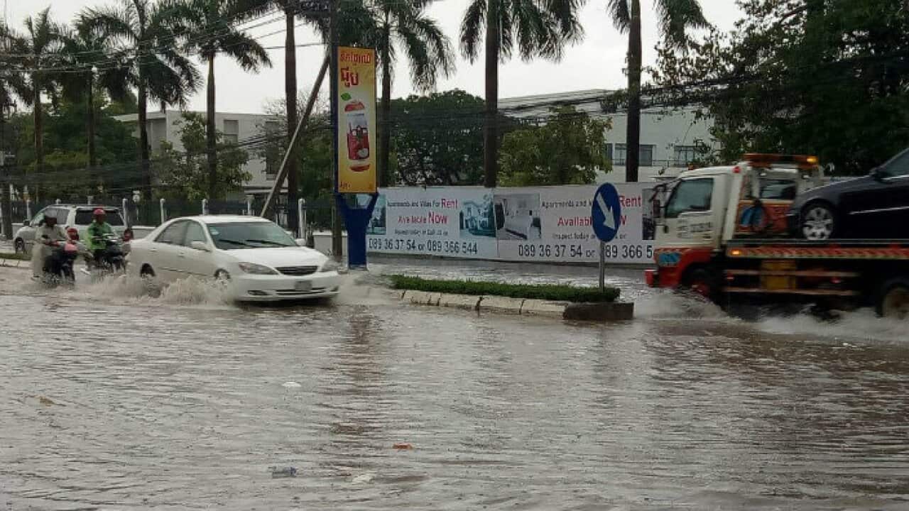 Flooding in Phnom Penh on 26th June 2018