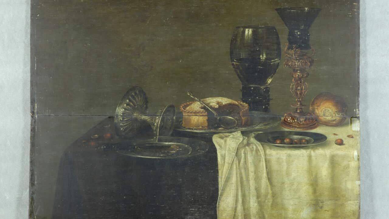 The Dutch Golden Age oil-painting from the 17th century that was found at a Blue Mountains property in NSW.  
