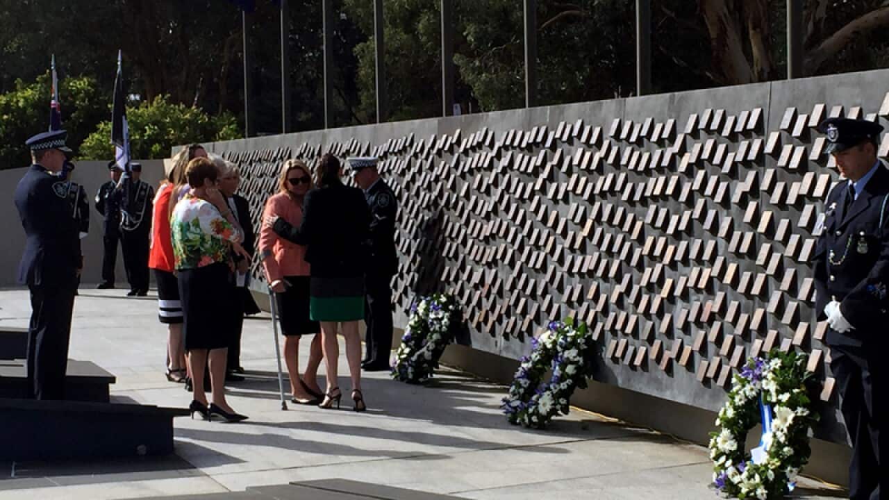 The police memorial at Lake Burley Griffin in Canberra