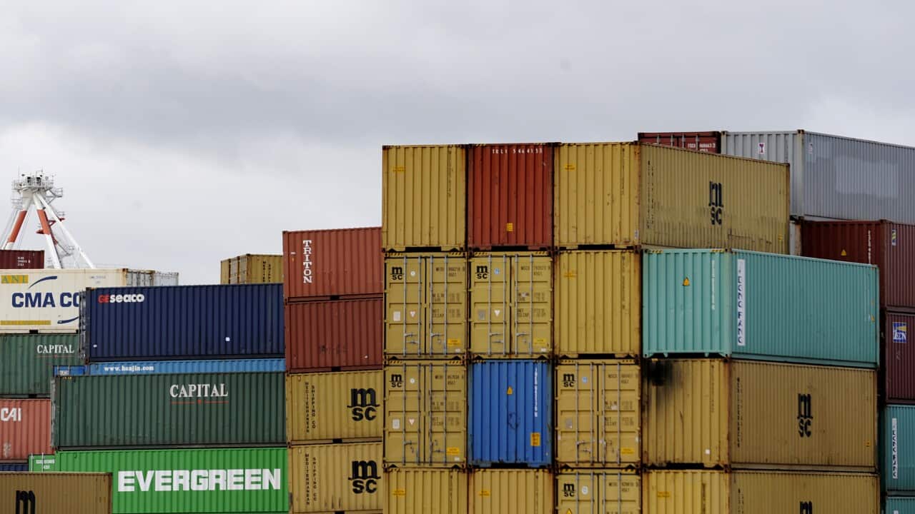 Shipping containers on the wharves in Melbourne - AAP.jpg