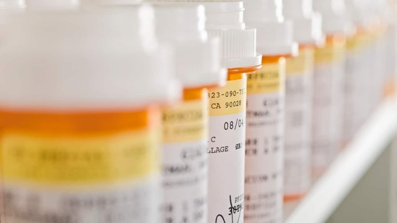 Prescription drugs close up