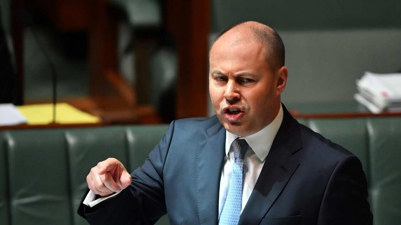 Treasurer Josh Frydenberg during Question Time (AAP)