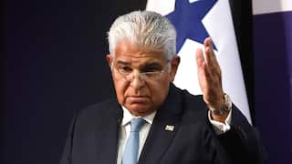 Panamanian President Mulino addresses the media
