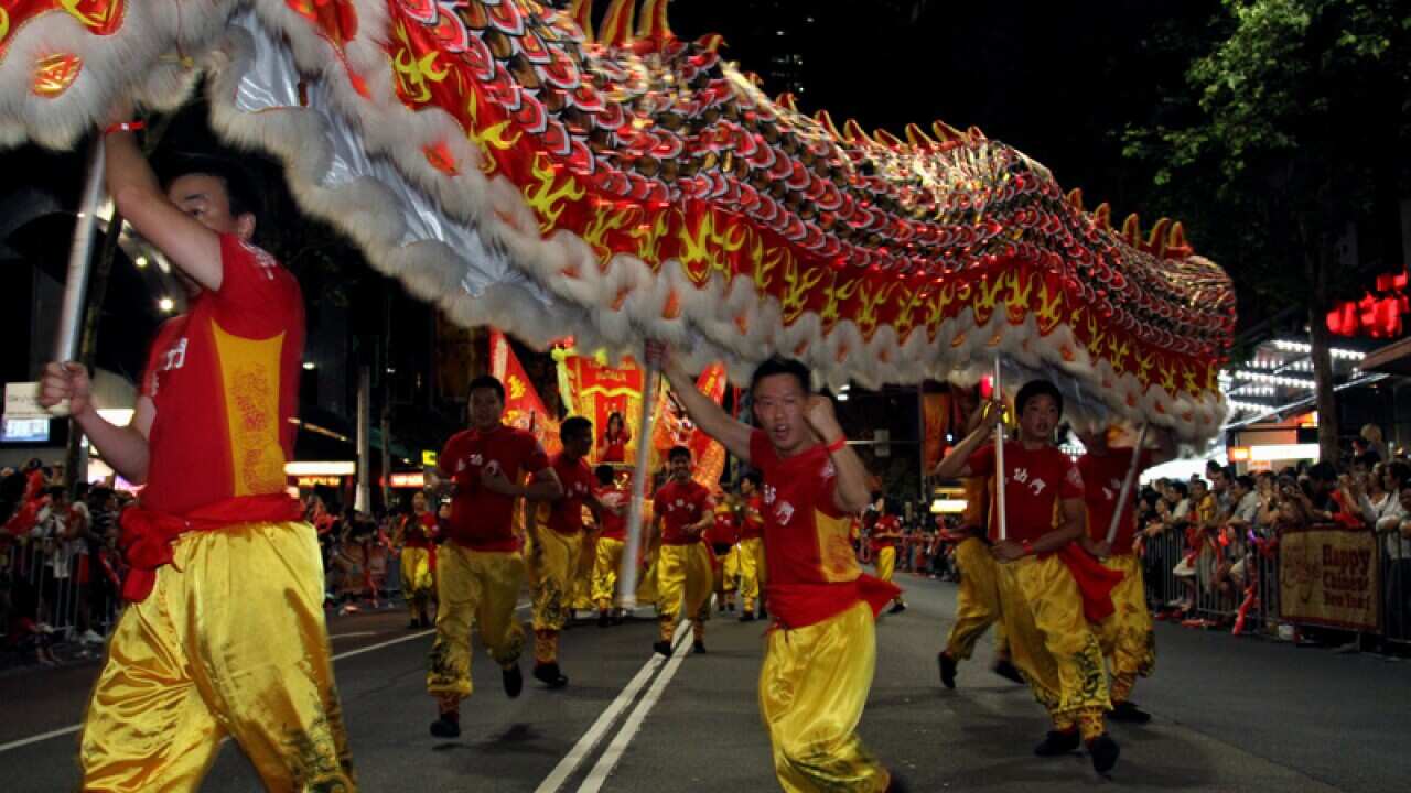 The Twilight Parade in Sydney is said to be the largest parade outside of Asia. (Photo: Marcus Reubenstein, SBS)