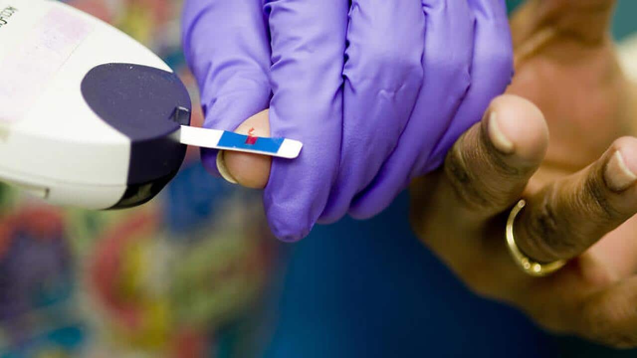 Person having a blood test