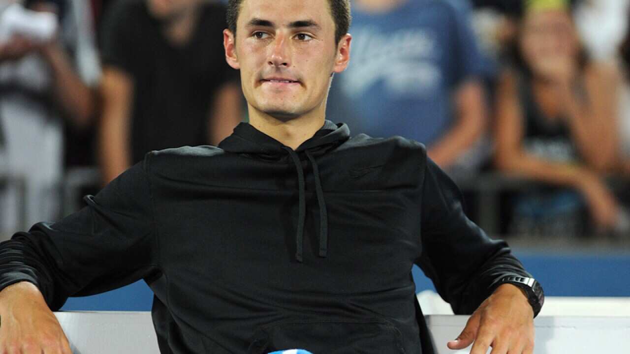 Australia's Bernard Tomic after his loss to Juan Martin del Potro